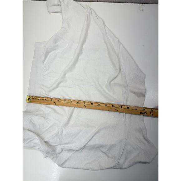 Old Navy Womens Cardigan Size Large White Open Front 3/4 Sleeve Cropped - Picture 9 of 10